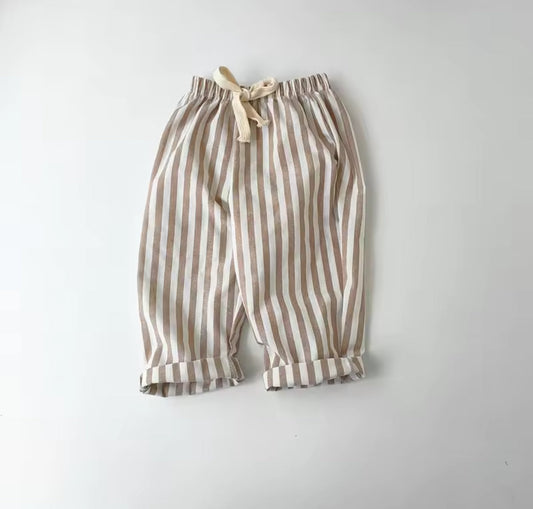 Kids & Toddler Striped Linen Cotton Pants Hippo Boutique