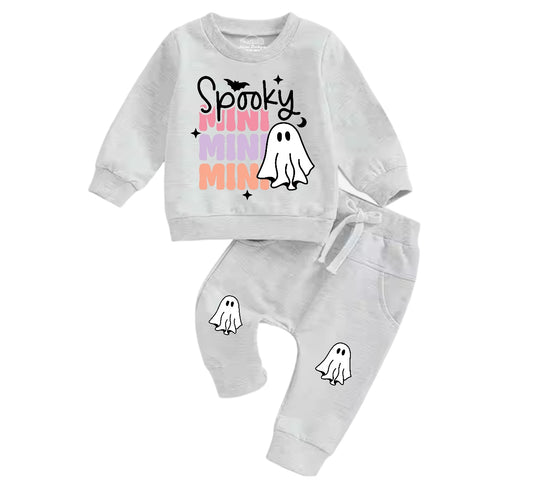 Spooky Mini Baby Halloween Sweatshirt Set Hippo Boutique