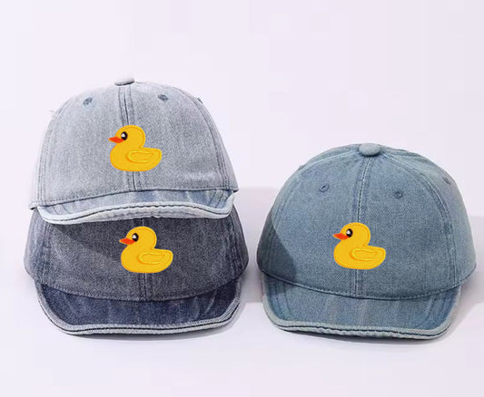 Baby Soft Edge Cowboy Duck Tongue Hat Fashion Sunshade Peaked Hats Korean Kids Elastic Baseball Cap 5-24M Toddler Sun Visors rubber duck hats 