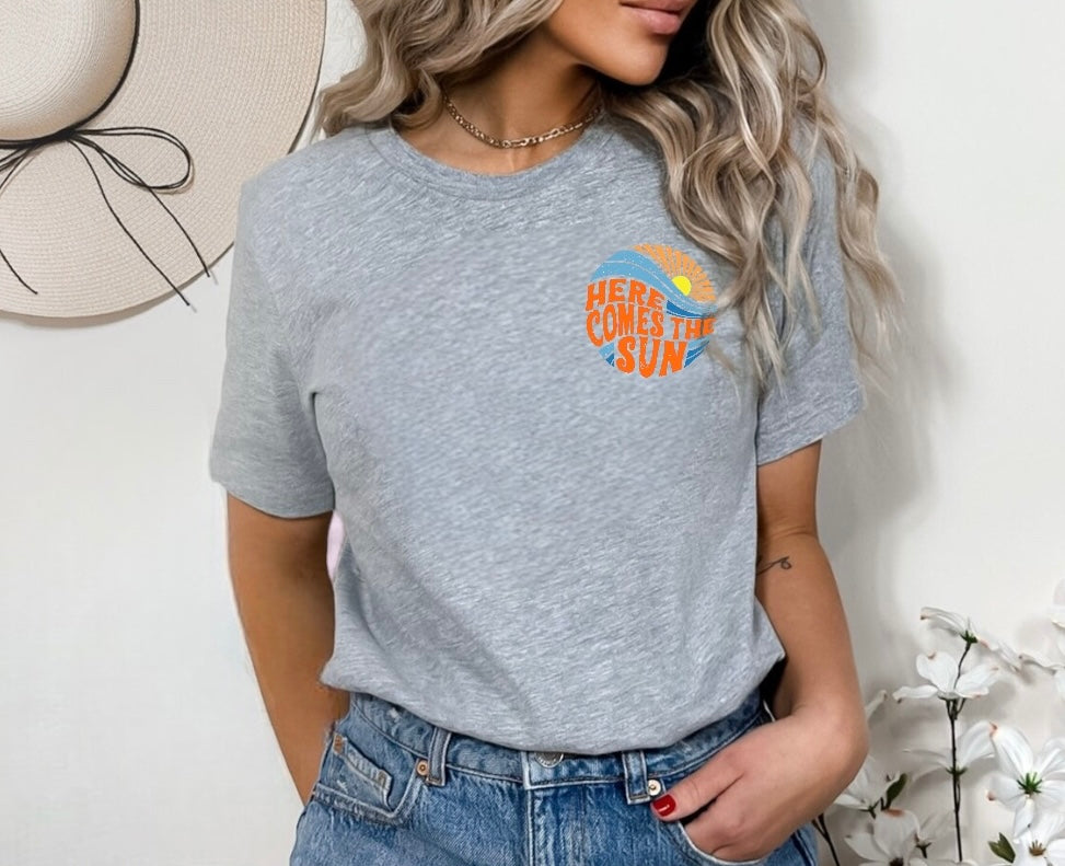 Here Comes The Sun Retro T-Shirts Hippo Boutique