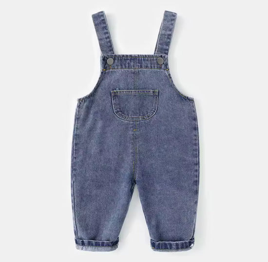 Baby & Toddler Denim Coveralls Hippo Boutique