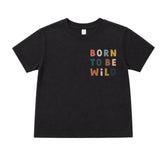 Toddler t-shirt- Born to be wild Hippo Boutique