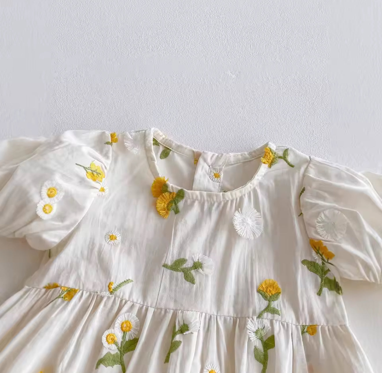 Newborn Baby Embroidered Floral Short Sleeve Romper Hippo Boutique