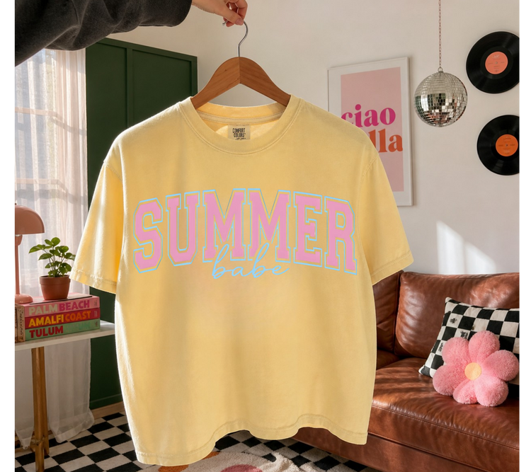 Cropped Top & T-Shirts - Summer Babe Hippo Boutique