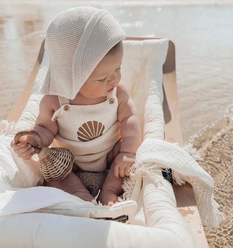 Sea Shell Baby Outfit set top and bummies Hippo Boutique