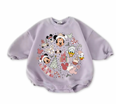 Christmas Mouse baby Oversized Sweatshirt Romper Hippo Boutique