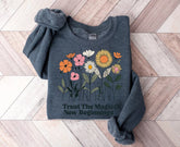 Wildflower Mama Bow Women’s Crewneck Sweatshirts Hippo Boutique