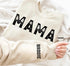 Custom Mama Sweatshirt with children’s name on sleeve - Distressed Hippo Boutique