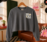 Cropped Sweatshirt - One day at a time Hippo Boutique