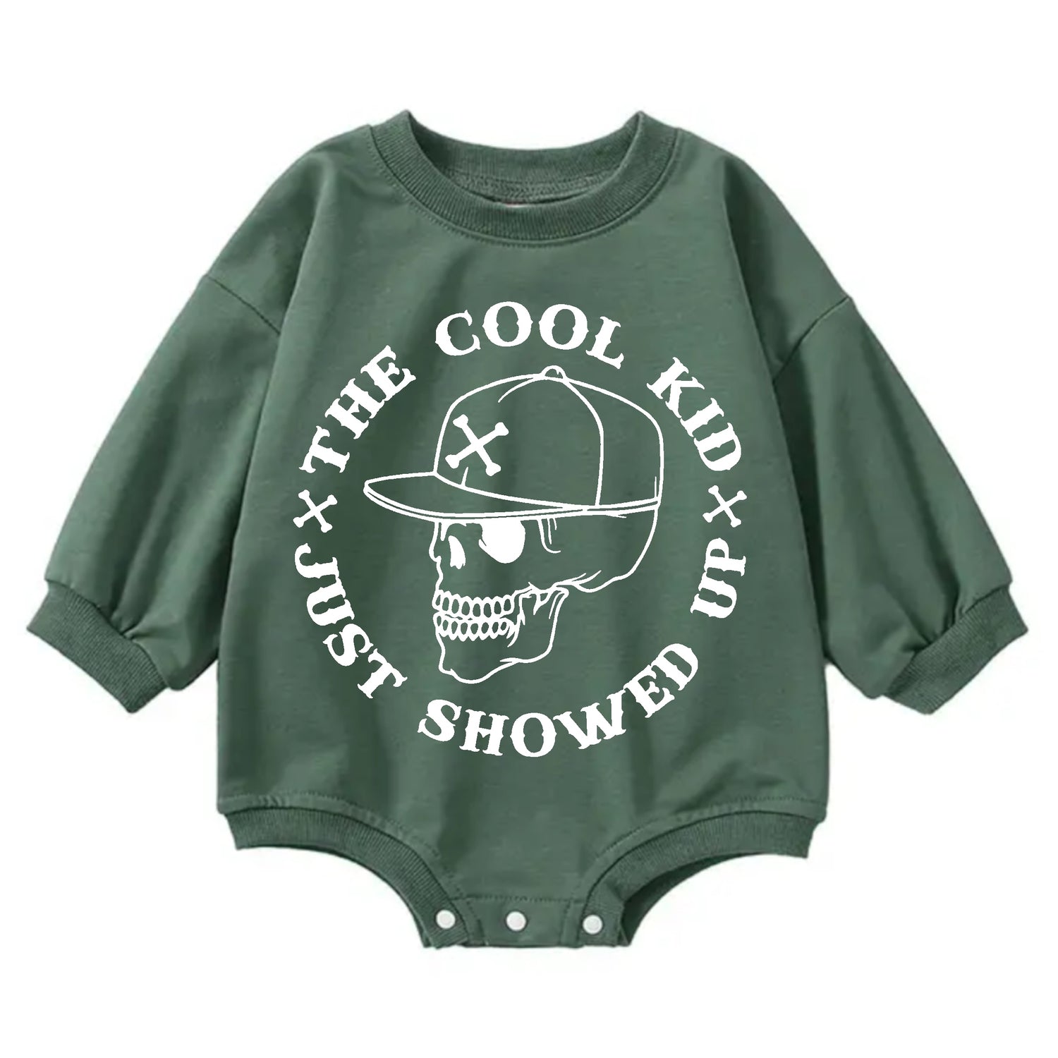 The Cool Kid just showed up Oversized Sweatshirt Romper Hippo Boutique