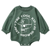 The Cool Kid just showed up Oversized Sweatshirt Romper Hippo Boutique