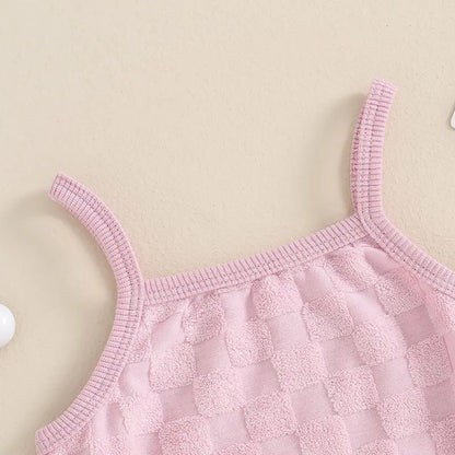 Baby & Toddler Checkered cotton shorts and tank outfit Hippo Boutique