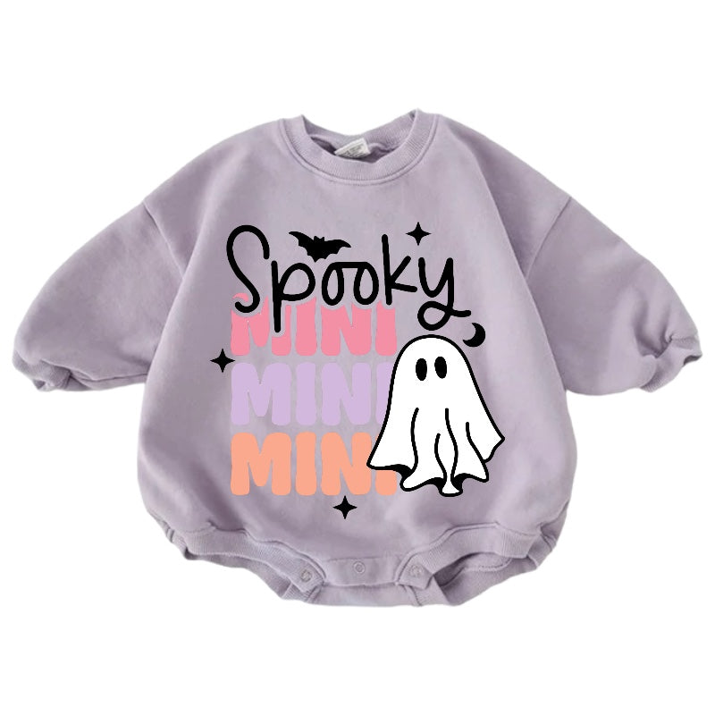 Spooky Mini Cotton Baby Halloween Sweatshirt Romper Hippo Boutique