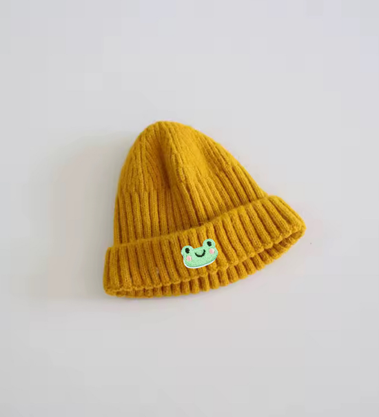 Smiley Frog Knit Baby Winter Hat Hippo Boutique
