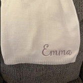 Personalized Embroidered Baby Blanket with Name Hippo Boutique