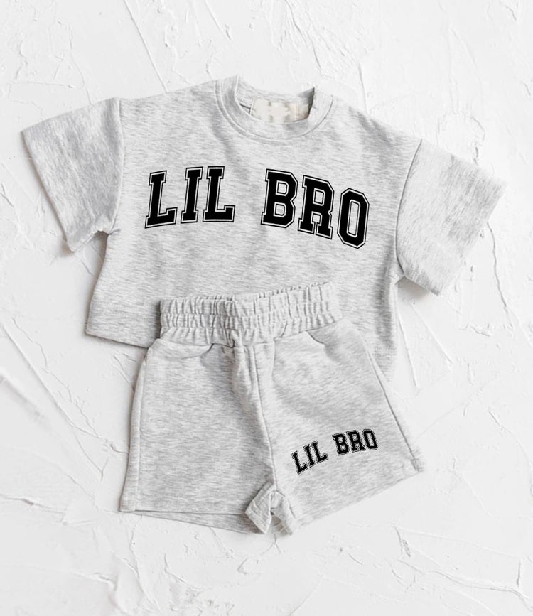Little Bro Baby Boy T-Shirt & Shorts Set Hippo Boutique
