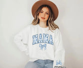 Custom Mama Floral Sweatshirt with children’s name on sleeve Hippo Boutique