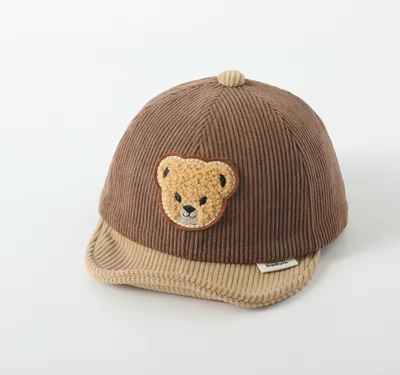 Teddy Bear Soft Edge Corduroy Baby Hats Hippo Boutique