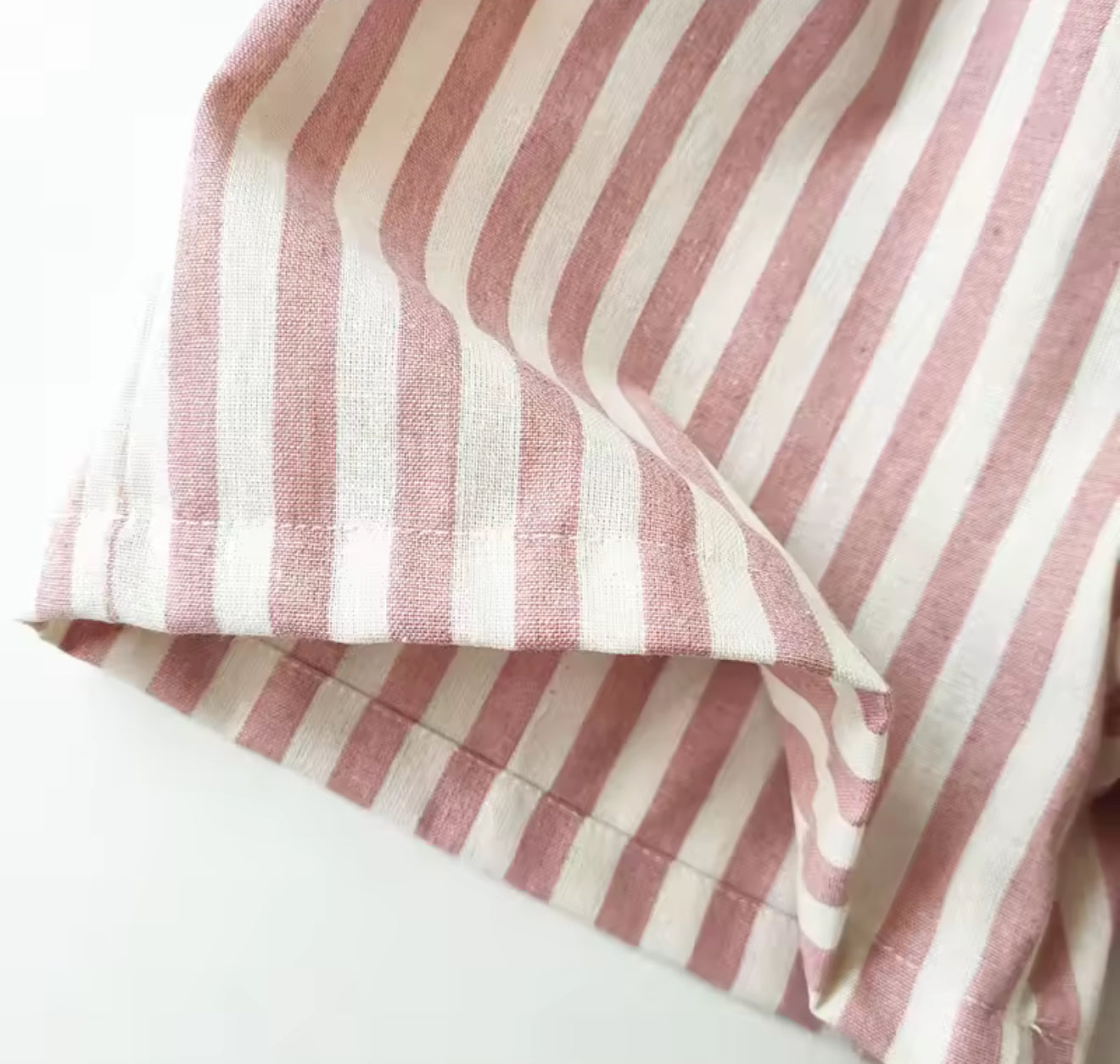 Toddler Striped Linen Cotton Shorts Hippo Boutique