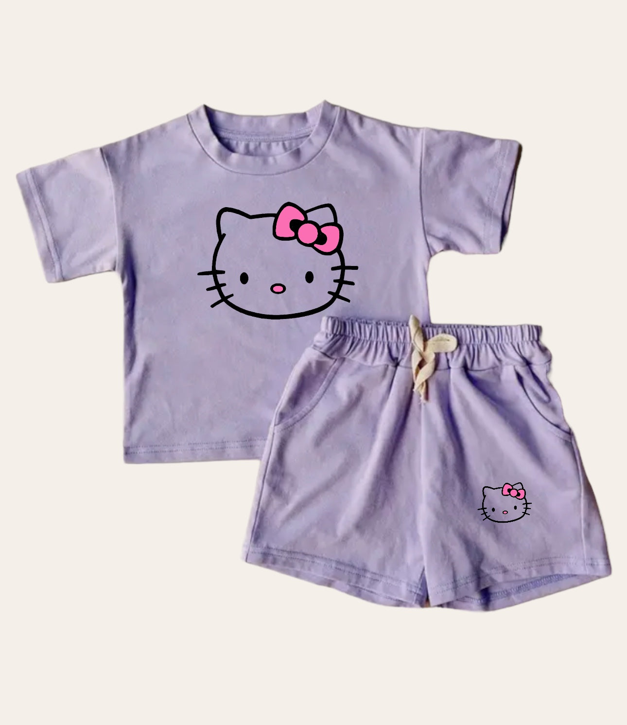 Kitty Baby Girl T-Shirt & Shorts Outfit Hippo Boutique