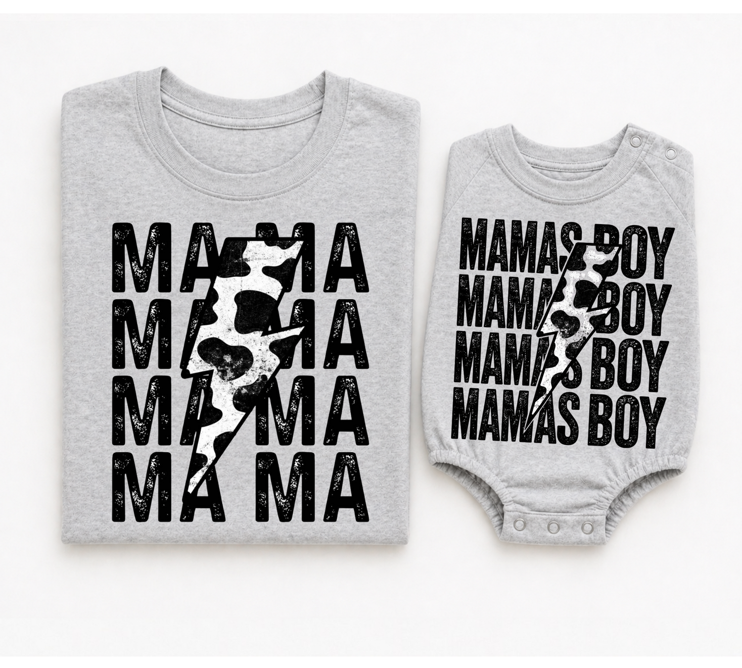 Mama & Mini Matching T-Shirts & Romper - Mama’s Boy Hippo Boutique
