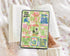 Pink checkered Kindle insert with hand drawn bookish designs green kindle insert halo graphic kindle card stock