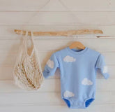 Cloud Sweatshirt Romper Hippo Boutique