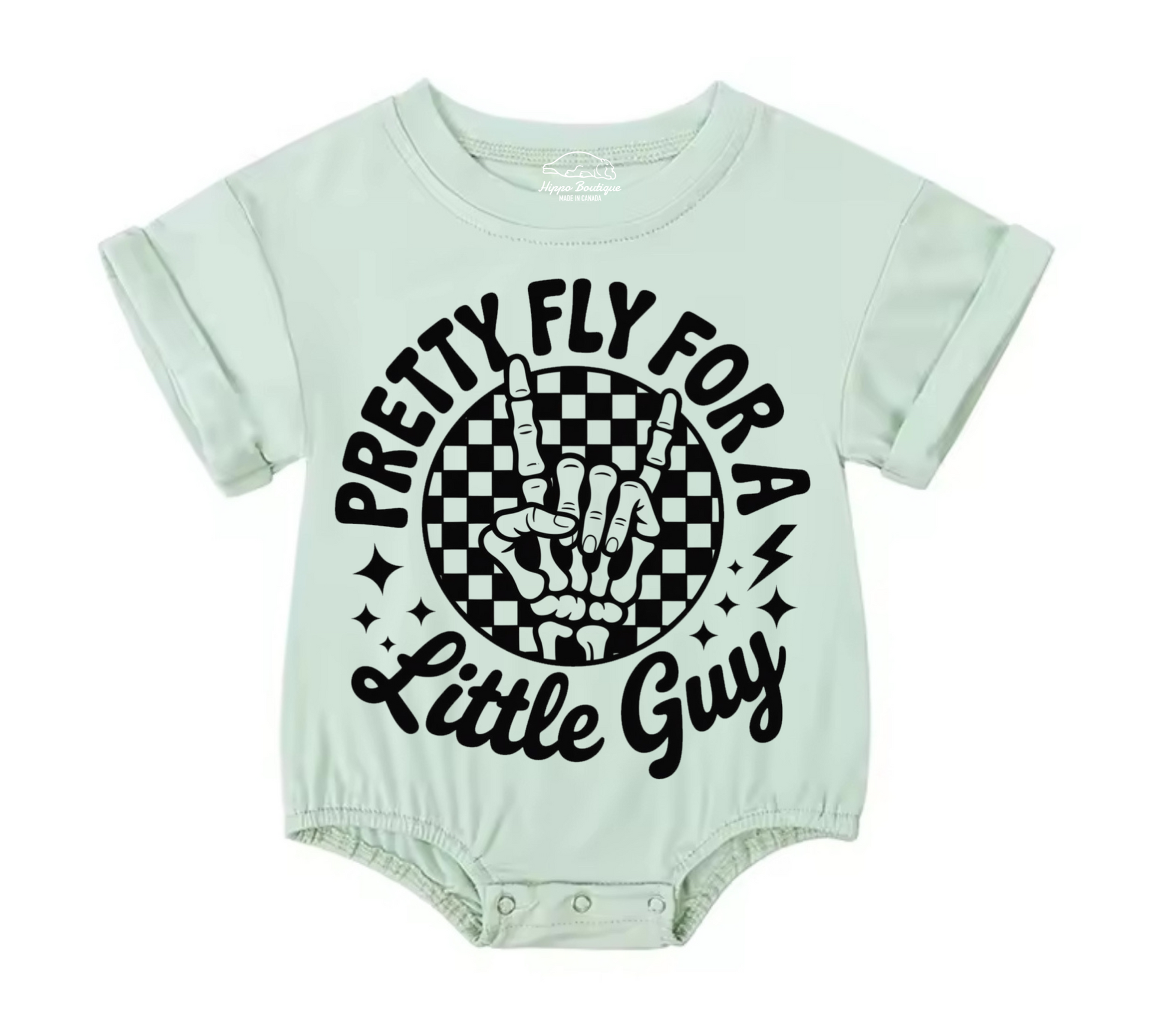 Baby t-shirt Bubble Romper - Pretty Fly Hippo Boutique
