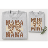 Mama & Mini Matching Sweatshirts - Checkered Bow Hippo Boutique