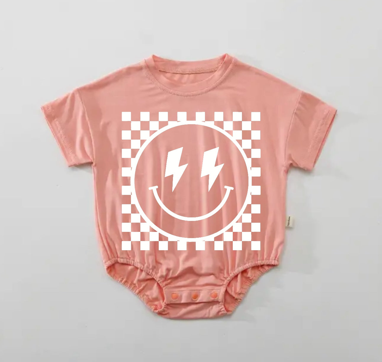 Retro Smile Baby t-shirt Bubble Romper Hippo Boutique