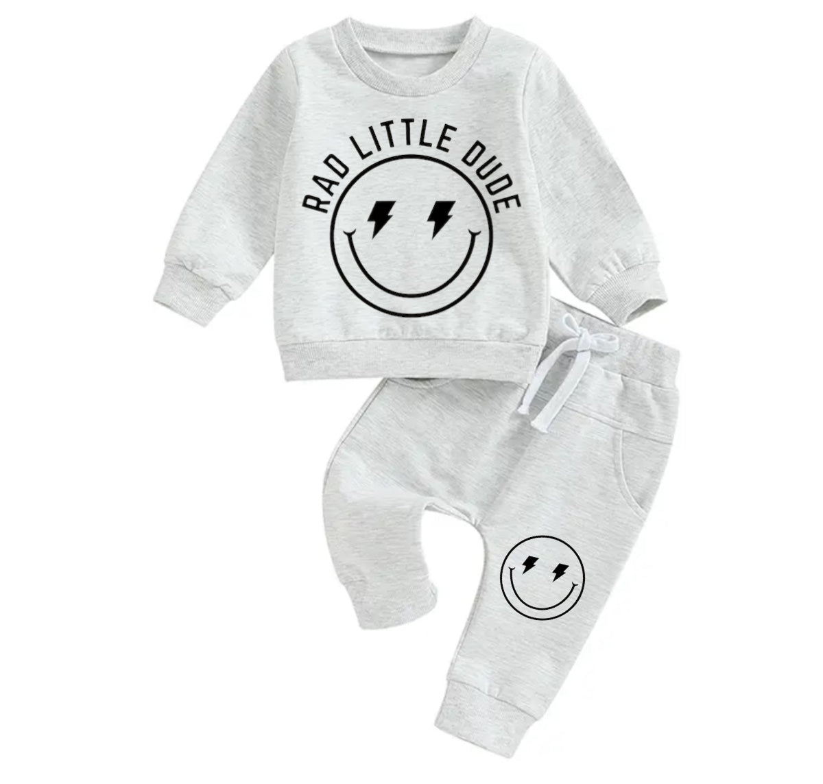 Rad Little Dude Smile Sweatshirt & Pants Set Hippo Boutique