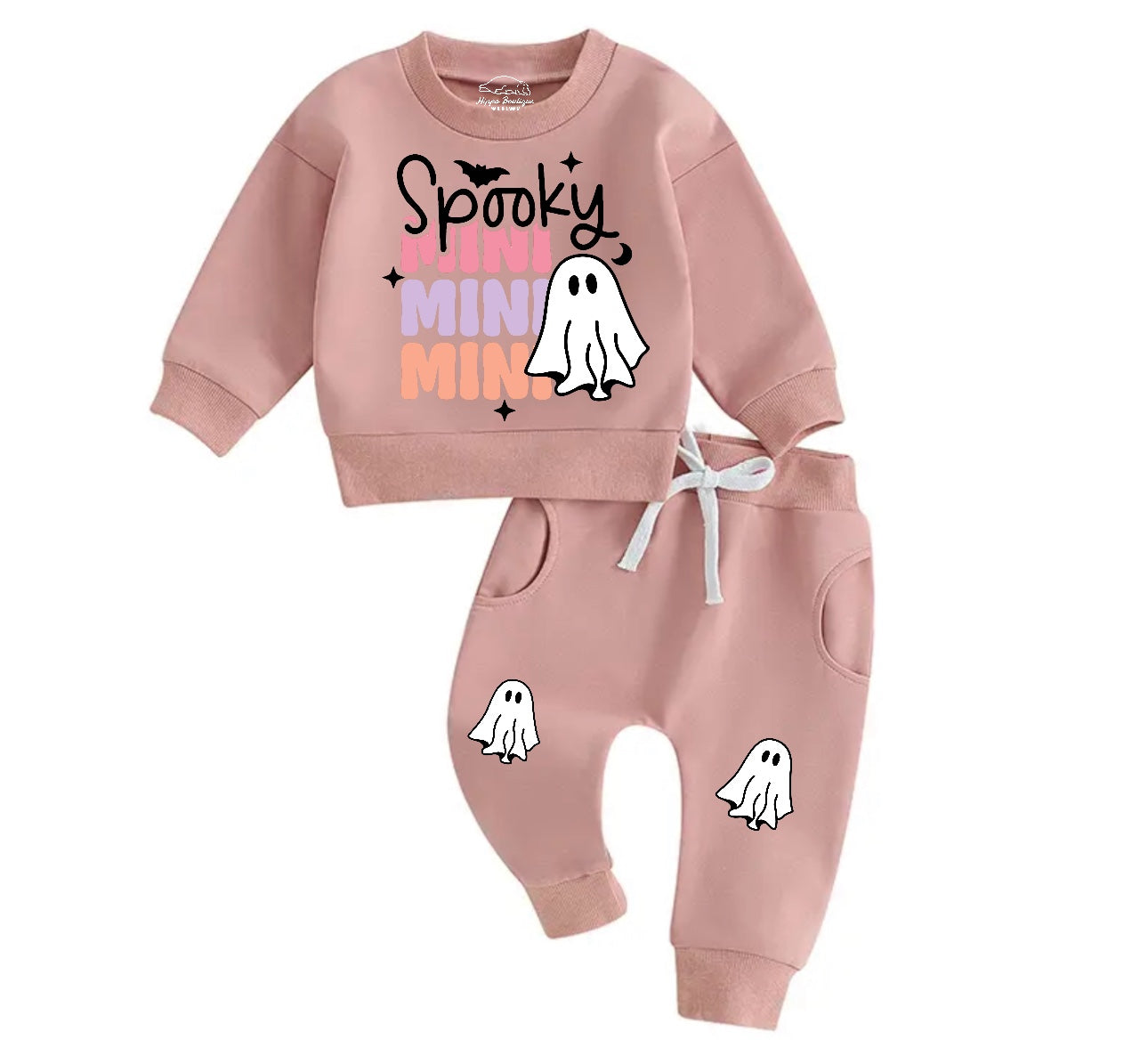 Spooky Mini Baby Halloween Sweatshirt Set Hippo Boutique