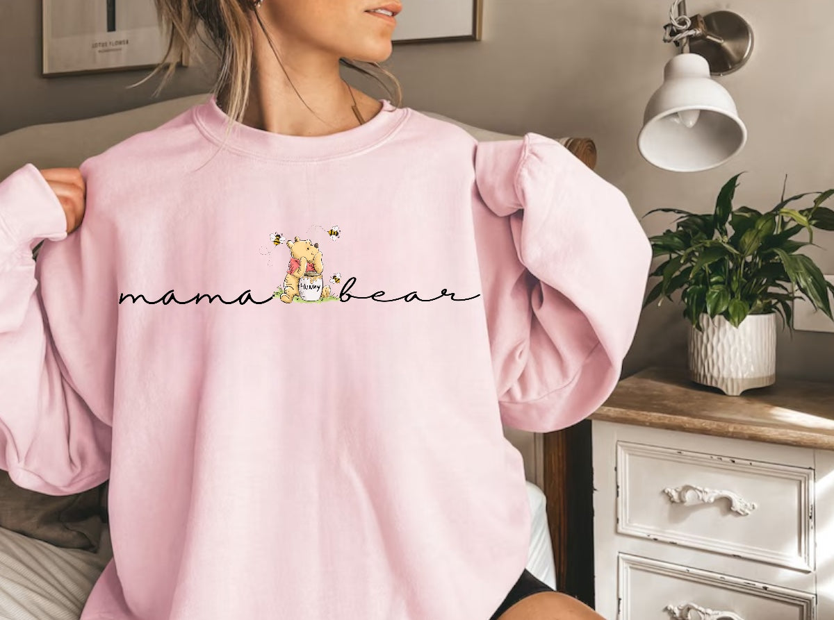 Mama Bear & Mini Bear matching Baby Sweatshirt Romper bodysuit & Crewneck Hippo Boutique