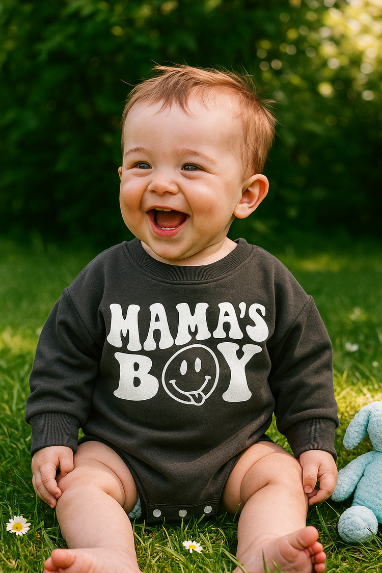Mama’s Boy Oversized Sweatshirt Romper Hippo Boutique