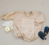 Tie The Season Baby Sweatshirt Bubble Romper Hippo Boutique