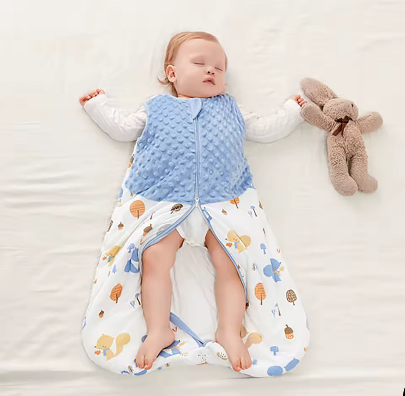 Newborn Baby 100% Organic Cotton Sleep sac - 1.5 Tog Hippo Boutique