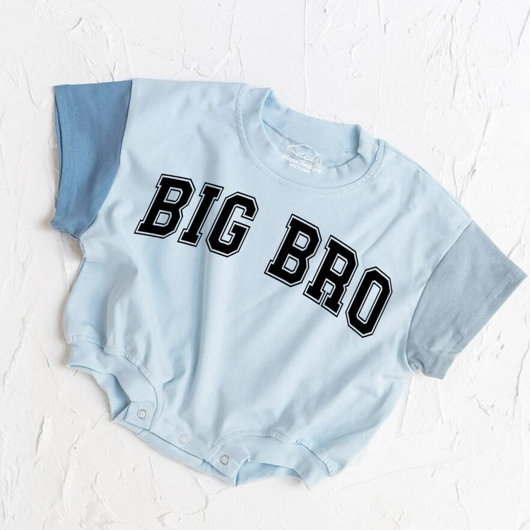 Big Bro baby Color Block T-Shirt Bubble Romper Hippo Boutique