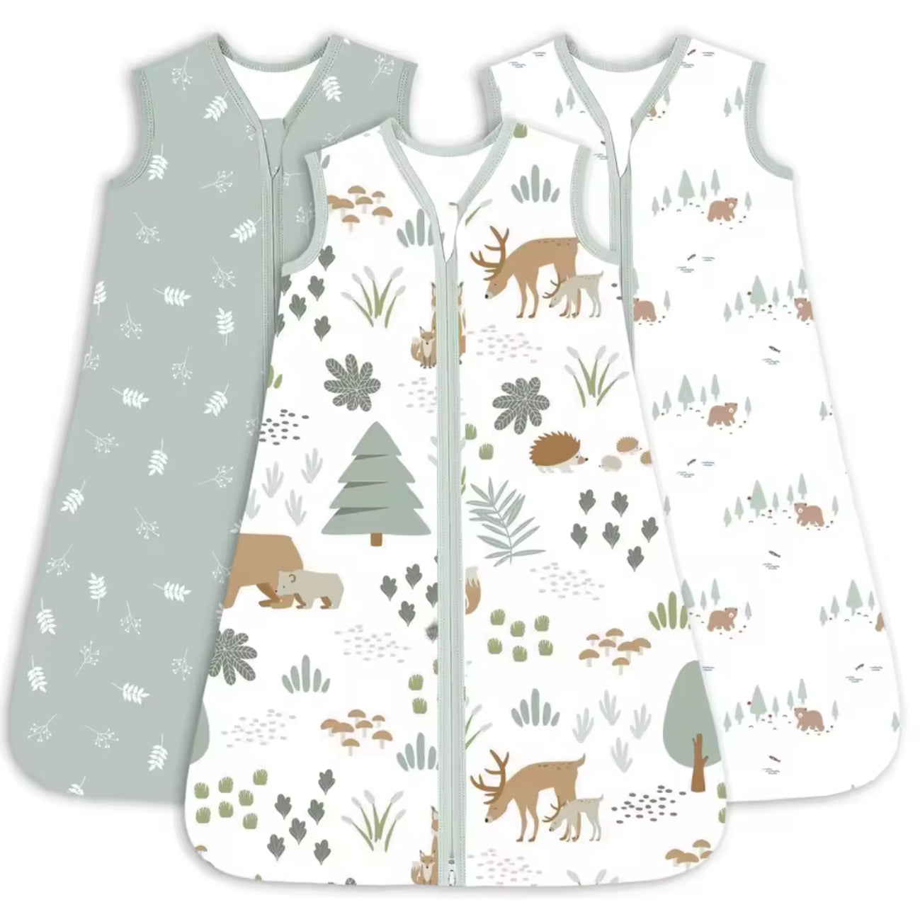Newborn Baby 100% Organic Cotton Sleep sac - 1 Tog Hippo Boutique