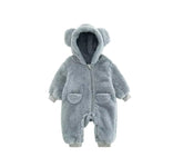 Furry Teddy Bear Baby Snowsuit One Piece Hippo Boutique