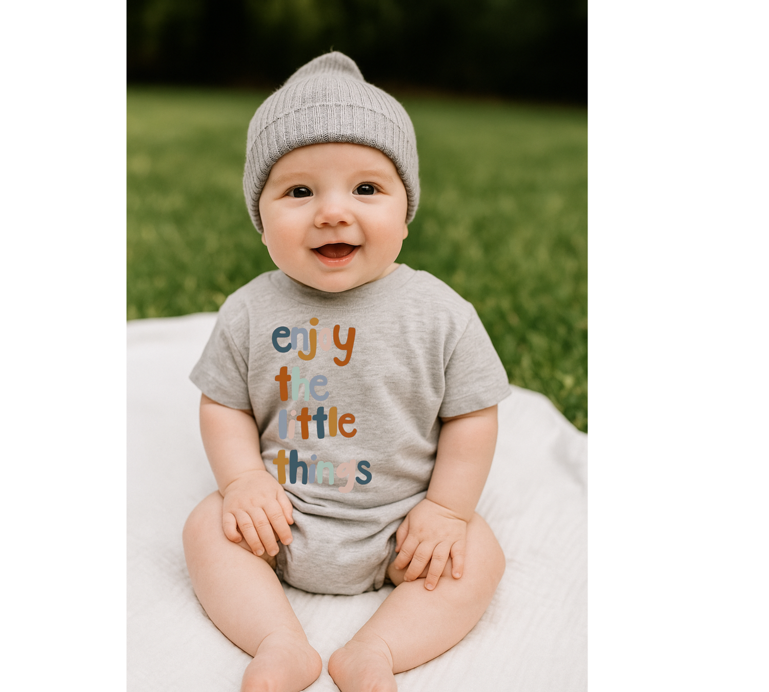 Baby t-shirt Bubble Romper - Enjoy the little things Hippo Boutique