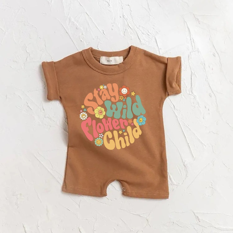 Stay Wild Flower Child romper bodysuit Hippo Boutique