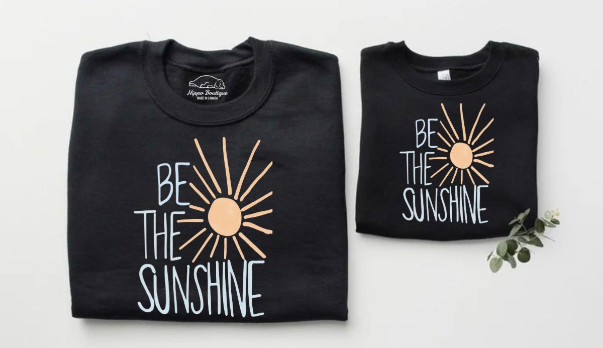 Mama & Mini Matching Sweatshirts - Be the Sunshine Hippo Boutique