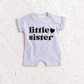 Little Sister baby Girl romper bodysuit Hippo Boutique