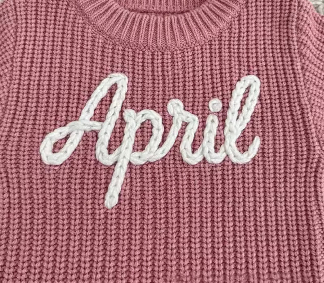 Personalized Baby Knit Romper Set Custom Name Embroidered Hippo Boutique