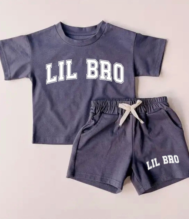 Little Bro Baby Boy T-Shirt & Shorts Set Hippo Boutique