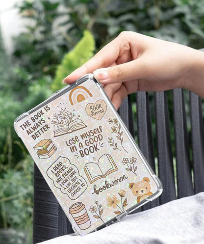 Kindle Insert - Brown Checkered Bookish Hippo Boutique