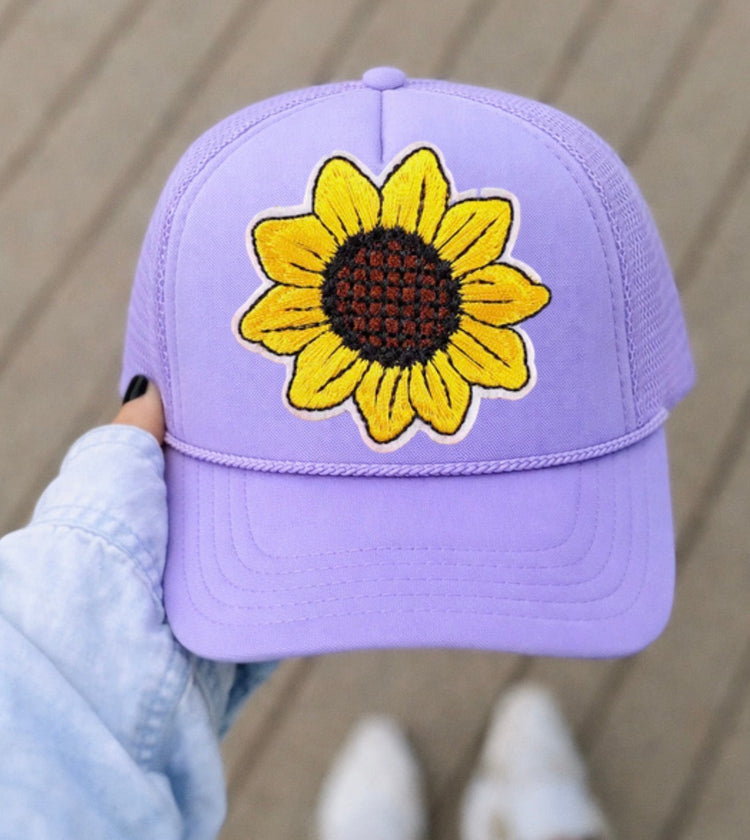 Sunflower Trucker Mesh Hats Hippo Boutique