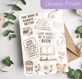 Kindle Insert - Brown Checkered Bookish Hippo Boutique