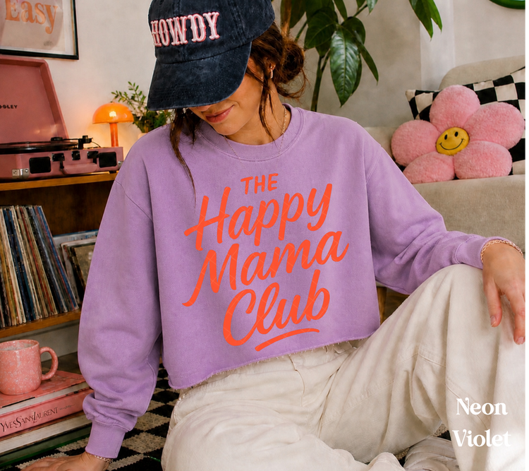 Cropped Sweatshirt - The happy mama club Hippo Boutique