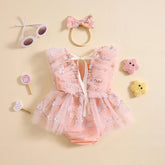 Floral Sleeveless Baby Romper Dress Hippo Boutique